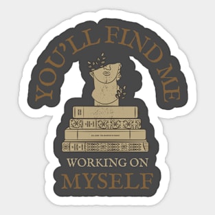 Working on myself - Motivation design Sticker